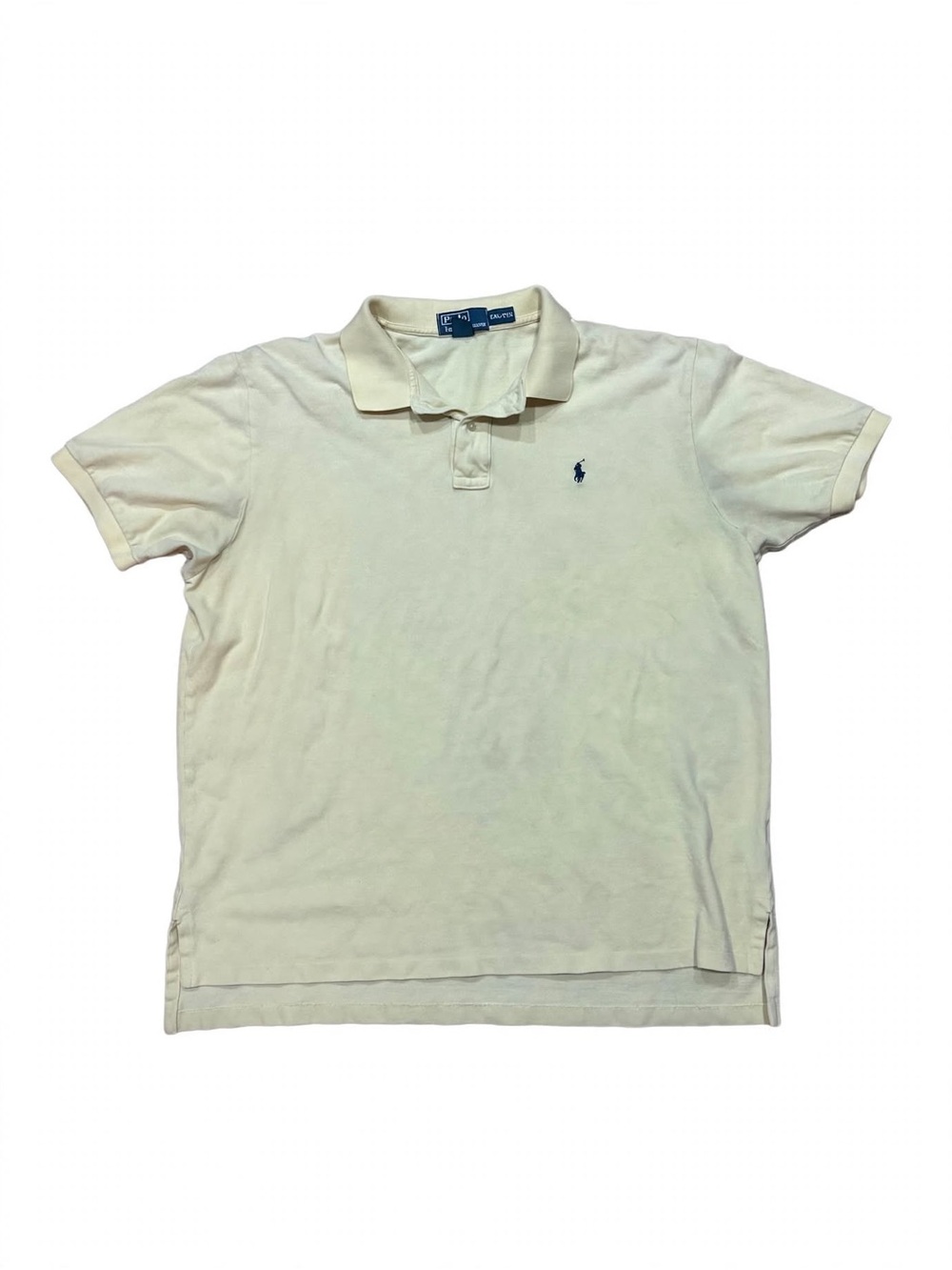 Polo by Ralph Lauren Cream Short-Sleeve Polo with Navy Pony
